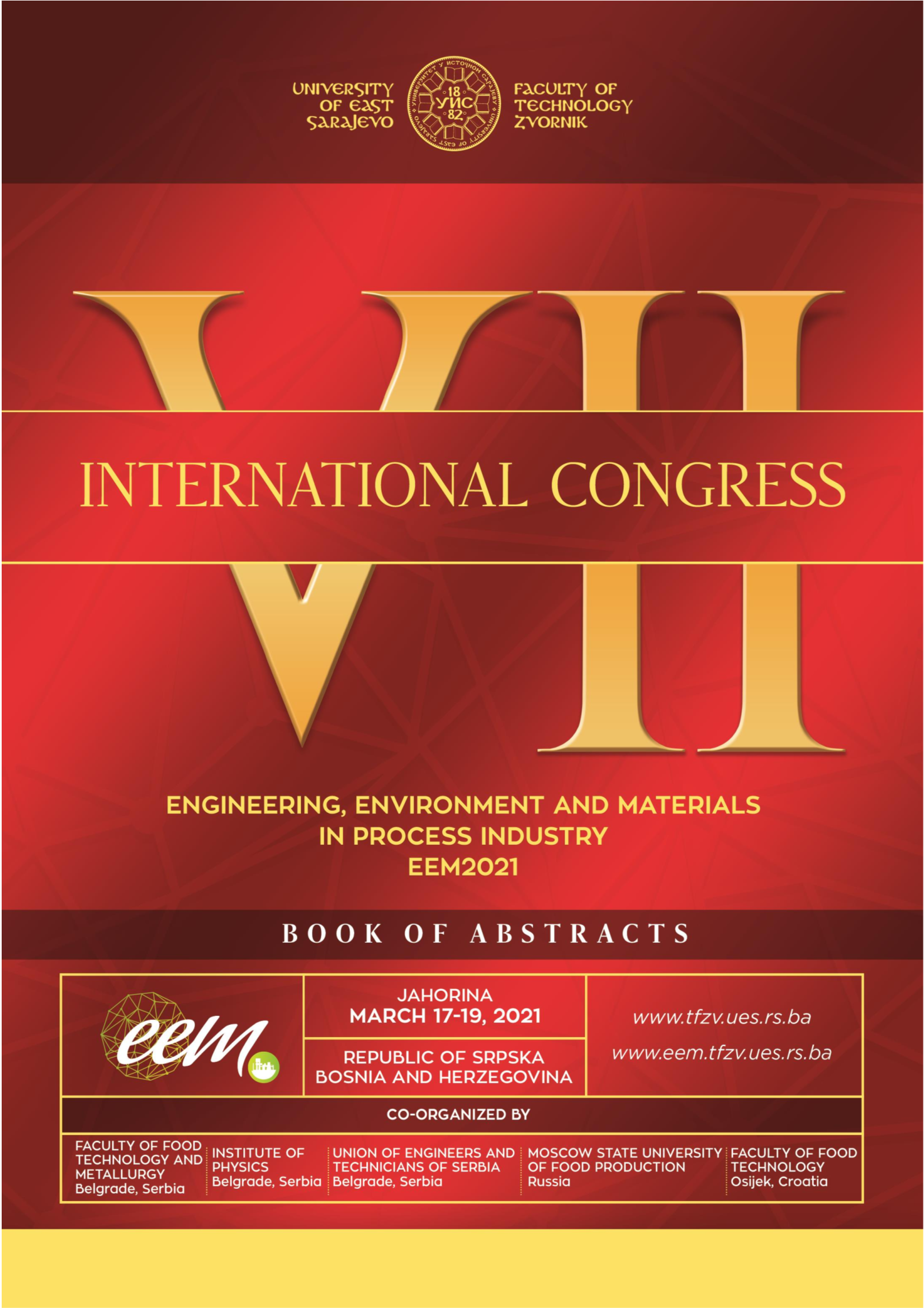 IX International Congress “Engineering, Environment and Materials in Process Industry” – EEM2025